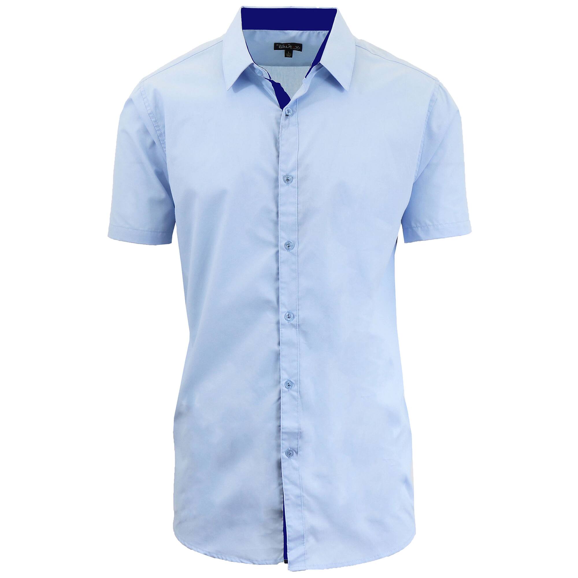 Galaxy by Harvic Slim Fit Short Sleeve Men's Dress Shirt